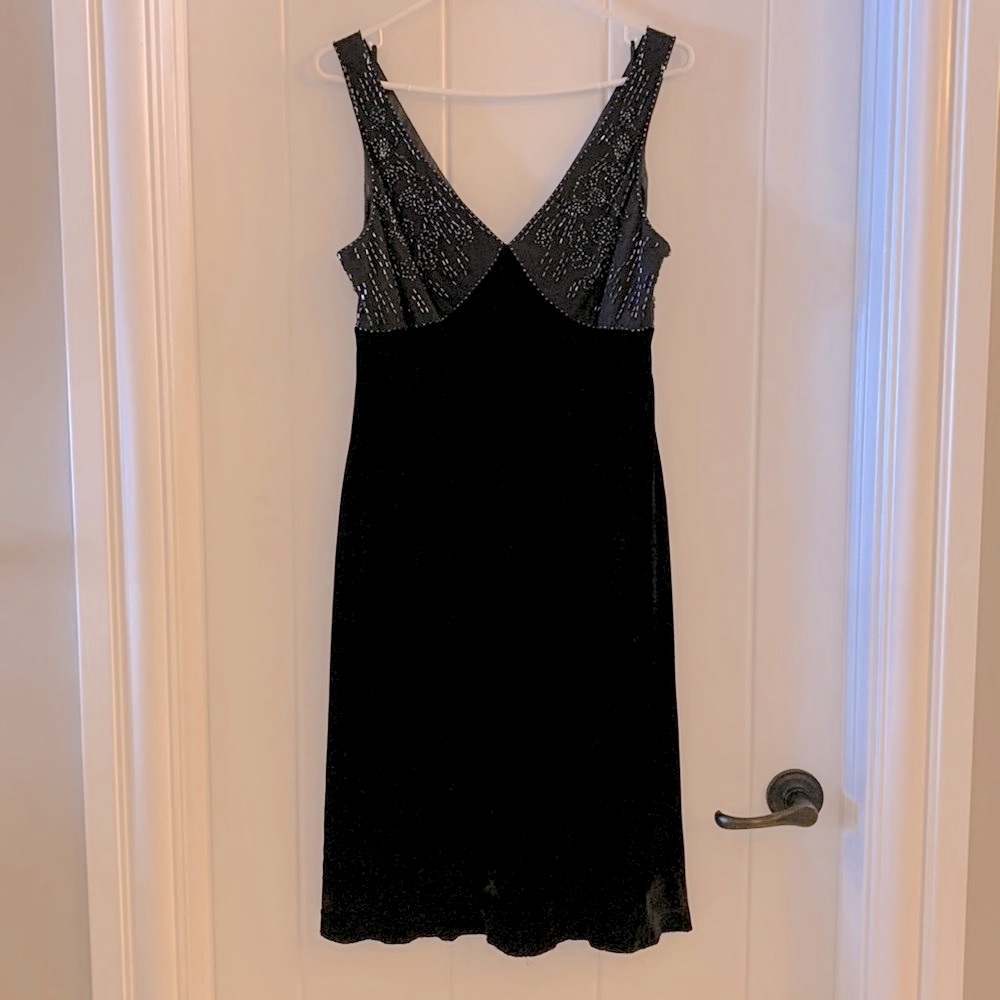 Nine West velvet beeded dress.
